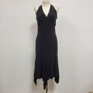 Vintage Timing USA Womens Y2K Babydoll Whimsigoth Midi Dress Size M Black Fairy
